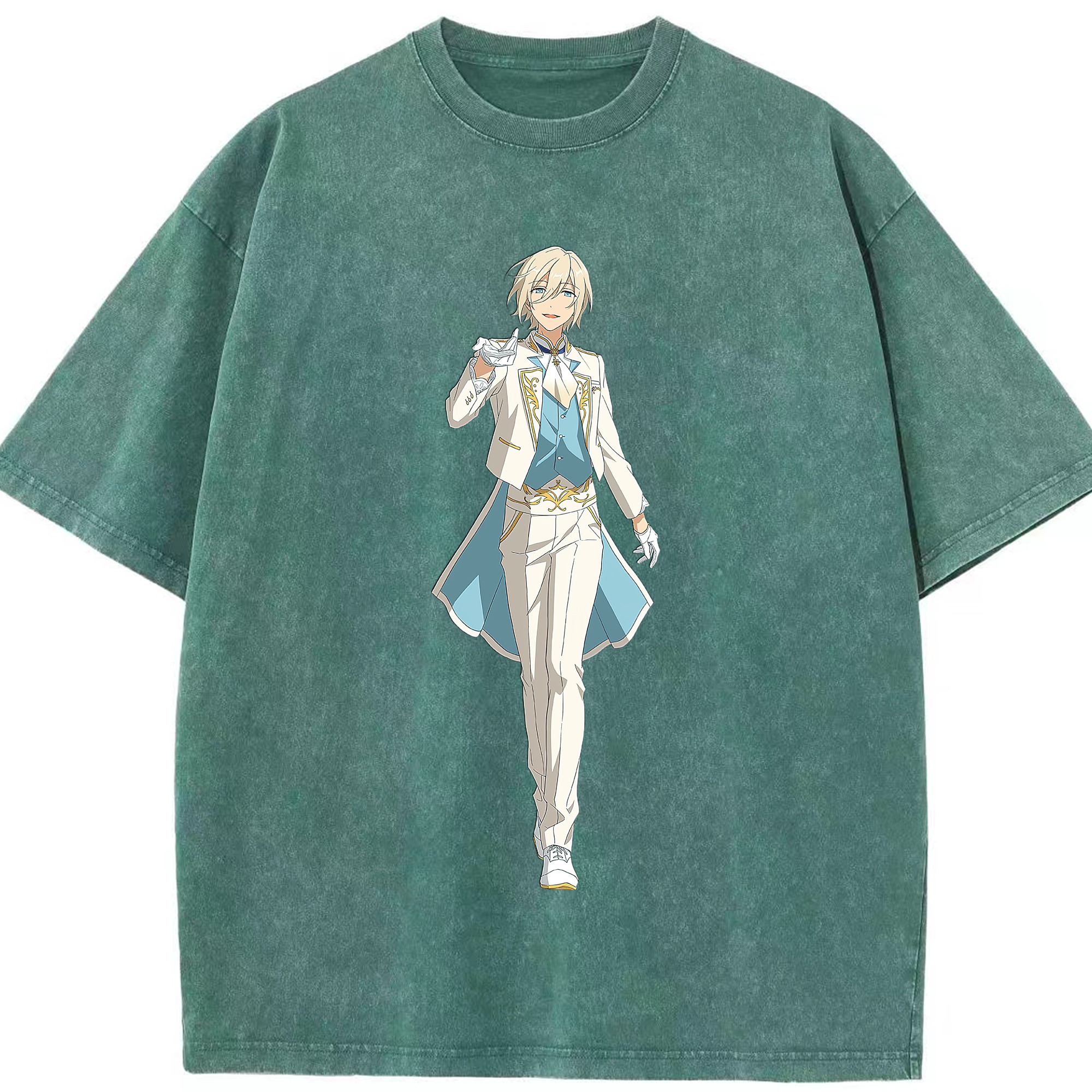 （画像用） あんさんぶるスターズ! Ensemble Stars 綿100% ヴィンテージ風 半袖Tシャツ（フロントプリント）